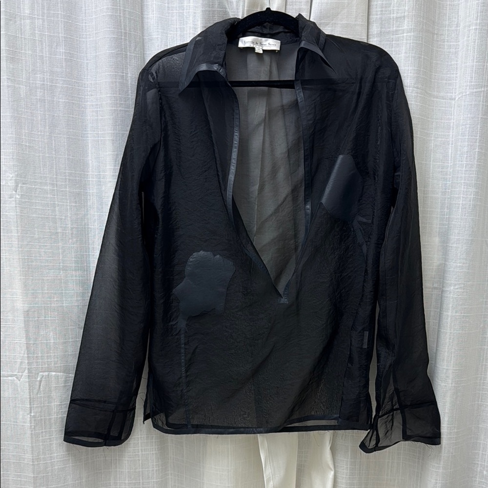 Ludovic de Saint Sernin Sheer Black Blouse